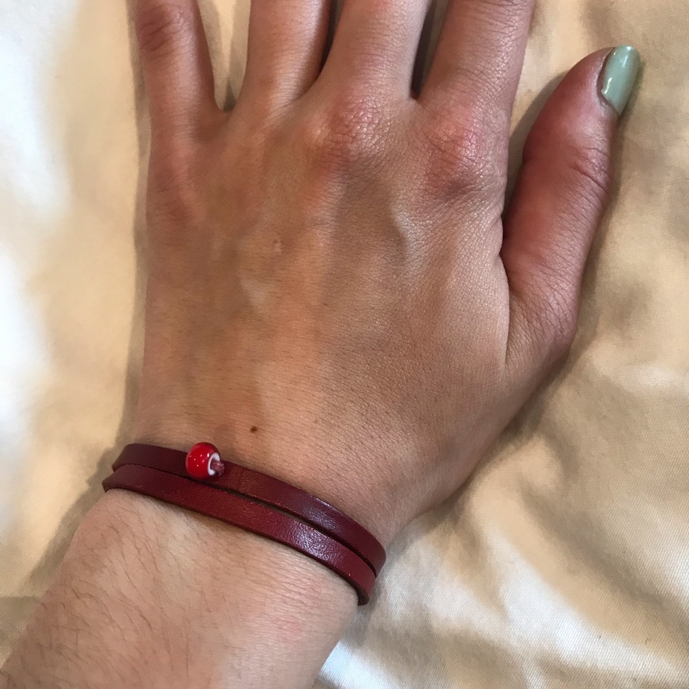 Project(RED) Leather Bracelet